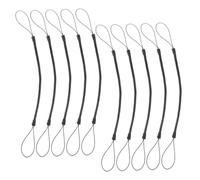 iplusmile 10 pezzi Cordini Retrattili per Penne Stylus Corda Elastico con Molla Antismarrimento Laccio Resistente per Scrittura Nero Accessorio Affidabile per Lavoro e Studio