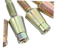 iplusmile 10 pezzi Elementi di Sicurezza per Cerniere Porta in Acciaio al Carbonio Doppia Filettatura Autofilettanti Antimanomissione per Infissi e Mobili Pesanti