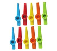iplusmile 10 pezzi Kazoos in Plastica Colorata Strumenti Musicali Leggeri e Portatili Accompagnamento per Chitarra Ukulele e Pianoforte Giocattoli Facili da Usare per Feste e Colore Casuale