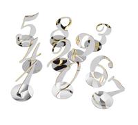 iplusmile 10 Pezzi Numeri da Tavolo Riutilizzabili e Facili da Pulire in Acrilico Argento Design Semplice e Chic per Matrimonio e Anniversario per Decorazioni da Tavolo Eleganti