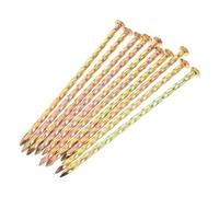 iplusmile 10 Pezzi Piccolo Del Paesaggio in Metallo Artificiale Picchi Bordi Del Paesaggio Spirale Confine Prato Ancora Ancore Bordo Pali in D'oro Acciaio Al Carbonio Grado 8.8