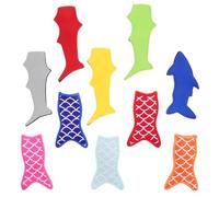 iplusmile 10 pezzi Sacchetti Ghiaccioli Riutilizzabili con Protezione per Dita Custodia Isolante per Ghiaccioli Design Sirena e Squalo Compatibili con Stecchi Yogurt e Gelati Congelati