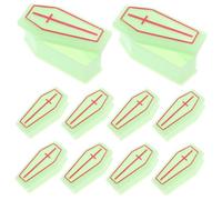 iplusmile 10 Pezzi Scatola Di Bara Vuota in Miniatura Mini Figurina Sostegno Della Bara Decorazioni Di Bara Mini Bara Piccola Bara Plastica Verde Chiaro