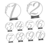 iplusmile 10 Pezzi Segnaposto Acrilico per Matrimonio Numerati da Decorativi e Riutilizzabili per Banquet e Cerimonie Segnaposto Riservati Eleganti per e Ricevimenti