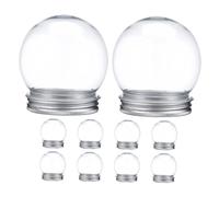 iplusmile 10 Pezzi Sfere Neve Plastica Trasparente Riempibili con Globetti DIY per Decorazioni Natalizie e Contenitori per Caramelle Idee creatività Famiglia e Feste