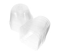 iplusmile 10 Pezzi Vaso da Fiori Quadrato Cloche Cupola in plastica Cupola di umidità Cupola a Cloche Sostituzione Copertura Mini Serra Cloche di umidità Campana da Giardino Trasparente