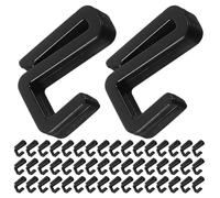 iplusmile 100 Ganci a S in Plastica Nera Piccoli Piatti per Appendere Utensili da Cucina e Bagno Ganci Multifunzionali senza Foratura per Organizzazione Casa e Campeggio Resistenti per