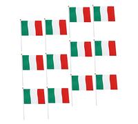 iplusmile 100 pezzi Bandierine Italiane Poliestere Bandierine Portatili per Sportivi e Decorazioni per e Parate
