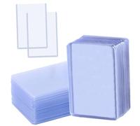 iplusmile 100 pezzi Buste Protettive Trasparenti in PVC per Carte da Gioco Custodie Resistenti e Semplici per Carte Collezionabili Standard per Proteggere Olio e Acqua