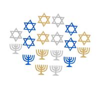 iplusmile 100 pezzi Confetti di Carta Hanukkah con Stelle di David e Candelabri Decorazioni Scintillanti per Superfici Festa Chanukkah per Raduni Familiari e Celebrazioni Religiose