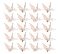 iplusmile 100 Pezzi Gru Origami in Carta Bianca, Design e Piegato, Accessori Decorativi per Tea Party e Eventi Romantici