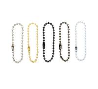 iplusmile 100 Pezzi Portachiavi Acciaio Regolabile con Pallini Connettori Metallo Antico Personalizzabile per Etichette e Pendenti Oro