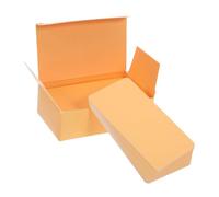 iplusmile 100 Pezzi Schede per imparare l'inglese biglietti da visita bigliettini vuoti schede flash vuote tabellone di gioco vuoto mini carte per appunti mini carte vuote carta Arancia