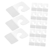 iplusmile 100pezzi Ganci Autoadesivi Di Plastica Trasparenti Linguette Per Appendere Merci Supporti Per Grucce Al Dettaglio Riutilizzabili e Facili Da Pulire