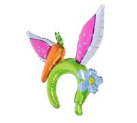 iplusmile 10pezzi Fasce Pasquali Orecchie Coniglio Disegnate Carote e Coniglietti Realizzate in Robusto Di Alluminio Per Feste Primaverili e Compleanni Di Ragazzo Ragazza