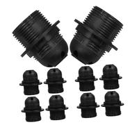 iplusmile 10pezzi Portalampada Interruttore Clip Base Vite Grande per Lampada da Soffitto Tavolo Adattatore per Lampadina LED Kit di Riparazione per Uso Domestico e Ufficio Nero