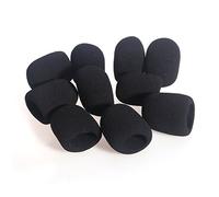 iplusmile 10pezzi Spugnette Microfono Nero Copertura Antivento Ricambio Microphone Cushions Per Microfoni Standard Materiale Traspirante Morbido e Confortevole Per Uso Professionale e