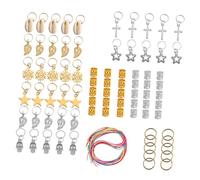 iplusmile 110pezzi Anelli per Capelli Fermagli per Dreadlocks Tubi per Capelli Fai da Te Anelli per Trecce Set Forniture per Intrecciare