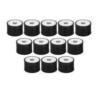 iplusmile 12 Pezzi Isolatori Vibrazione in Gomma Filettati Doppia Testa Ammortizzatori Compressione per Motori e Generatori Supporti Antivibranti Cilindrici per Riduzione Rumore e Stabilità