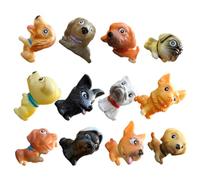 iplusmile 12 Pezzi Mini Statuette di Cane in Pvc Leggere e Decorative, Micro Paesaggio per Giardino e Piante in Vaso, Figure di Cuccioli Realistiche e Vivaci