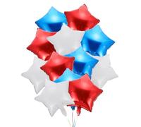 iplusmile 12 Pezzi Palloncini a Forma di Stella in Foglio di Alluminio per Vacanze Estive, Decorazione Patriottica per Festa del 4 Luglio, Accessori per Foto e Addobbi