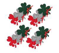 iplusmile 12 Pezzi Portafogli Quattro Foglie in Custodia Soldi e Carte Natalizio Rosso Verde Grigio Decorazioni Festive Riutilizzabili per Regali Compleanno e Natale