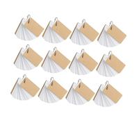 iplusmile 12 pezzi Quaderni Portatili Mobili con Anelli Blocchi Note Bianchi Compatti per Flashcard Appunti e Vocabolario per Studenti e Ufficio Facili da Trasportare