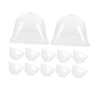 iplusmile 12 Pezzi Vaso da Fiori Quadrato Campana di Verdure protettore delle Piante per l'inverno Cloche fitosanitaria Coperchio di Protezione Cupola a Cloche plastica Trasparente