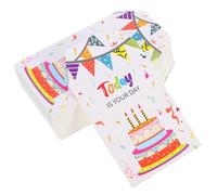 iplusmile 120 Pezzi Etichette per Feste di Buon Compleanno con Spago da 20 Metri, Tag per Sacchetti Regalo e Dolcetti, Etichette di Compleanno Scrivibili per Decorazioni e Confezioni Regalo