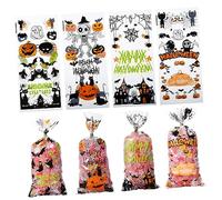 iplusmile 120 Sacchetti Halloween in Plastica con Bustine Sigillabili per Caramelle e Biscotti Leggeri e Pratici per Feste e o Scherzetto