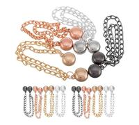 iplusmile 12pezzi Clip Magnetiche Per Abbigliamento Con Catena Fermagli Magnetici Per Maniche e Scialli Regolatore Per Orli Di Maglioni e Camicie Mollette in Metallo Per Cardigan e Maglioni