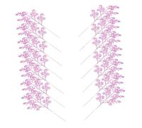 iplusmile 14Pezzi Decorazioni Natalizie Artificiali Eleganti per Composizioni Floreali Foglie Glitterate per Feste Natale