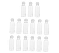 iplusmile 15 pezzi Contenitori cosmetici riutilizzabili in plastica trasparente con tappo a fungo per lozioni tonici e subconfezionamento leggeri e portatili per viaggi e uso quotidiano