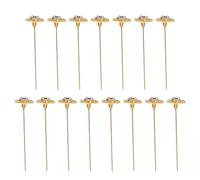 iplusmile 15 Pezzi Spille Fiore Strass Fatto Mano Spilla Floreale Vintage in Metallo Dorato per Sposa e Accessori Fai da Te Spille Eleganti per Bouquet e Abiti da Cerimonia