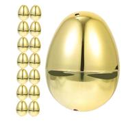 iplusmile 15pezzi Uova Pasqua Decorative Dorate Forma per Decorazioni Tema Pasquale Riempibili per Ragazzo Ragazza per Uova Finte