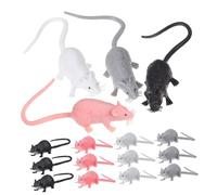 iplusmile 16 pezzi Decorazioni Halloween Topolini Simulati Realistici in Plastica Miniature Colorate per Giardino Camera e Addobbi Stanza Simulazione Spaventosa e Sicura