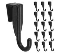 iplusmile 16 pezzi Ganci S per Mensola Microonde in Plastica Nera Ganci Salvaspazio Multifunzionali per Cucina Bagno e Armadio per Appendere Utensili Asciugamani Borse e Abiti