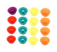 iplusmile 16 pezzi Stampo Muffin Silicone Forme Dolci Monoporzione Stampo Dolci Antiaderente per Cioccolato Torte Gelatine Pirottini Fondente Facile da Pulire e Colore Colore Casuale