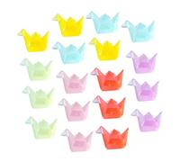 iplusmile 18 Pollici Miniature Origami Crane Luminous Resin Figures Glow in The Dark Tiny Ornaments For Aquarium Dollhouses Garden Micro Landscape Decor