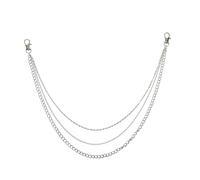 iplusmile 1pezzi Catenina in Lega Argento Per Uomo Catena Hip-hop Squisita Per Vita Catena Moda Per Jeans Unisex Adatta Pantaloni Lunghi e Pelle