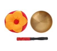 iplusmile 1Set Ciotola Tibetana da Meditazione Ottone con Completo per Yoga e Relax Spirituale per Stress e Promuovere