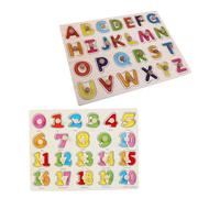 iplusmile 2 Impostati Puzzle in con e Numeri Colorati Montessori per Sviluppo Motricità Fine e Coordinazione Manuale Educativo Anni