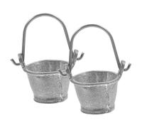 iplusmile 2 Mini Secchi in Resistenti e Realistici per Cucina in Miniatura e Decorazioni Bambole Accessorio per Sviluppo Manuale e Giochi Educativi