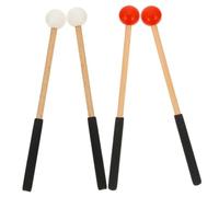 iplusmile 2 paia Bacchette Marimba e Percussioni e Mallet Strumenti Musicali Resistenti per Studenti Design Rosso Mattone Impugnatura Confortevole e Colpo Uniforme