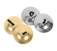 iplusmile 2 paia Belly Dance Finger Cymbals Piccoli Strumenti Percussivi Resistenti e Confortevoli Accessori per Performance e Danza con Elastico per Tenuta Sicura