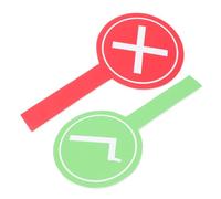 iplusmile 2 Palette da Rosso Verde Handheld per Votazione Vera o Falsa Tavoletta Cancellabile per Eventi e Classi Accessorio Giuria per Feste