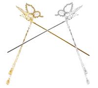 iplusmile 2 Pezzi Bacchette per Vintage Metallo Accessori Eleganti per Acconciature Decorazioni per Sposa e Chignon Hanfu Fermagli Resistenti e Facili Usare