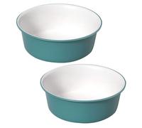 iplusmile 2 pezzi Bacinella Lavabo in Plastica Doppio Lavabo Portatile Spesso per Cucina e Bagno Vasca Multiuso per Lavaggio Piatti Vestiti e Viso Compatta e Facile da Pulire Colore Verde e