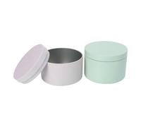 iplusmile 2 Pezzi Barattolo per Candele Rotondo in Latta, Rosa, per Fai | Contenitore Multiuso, Superficie Liscia, per Biscotti, Ricariche Tea Light, Tavolo Nozze e Confezioni Regalo