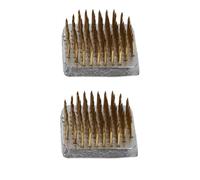 iplusmile 2 Pezzi Base per Composizione con Ago in Rame Supporto Fissaggio Steli Resistente e Riutilizzabile Base per Arrangiamento Fiori Duratura in Metallo e Rame per Decorazioni Precise